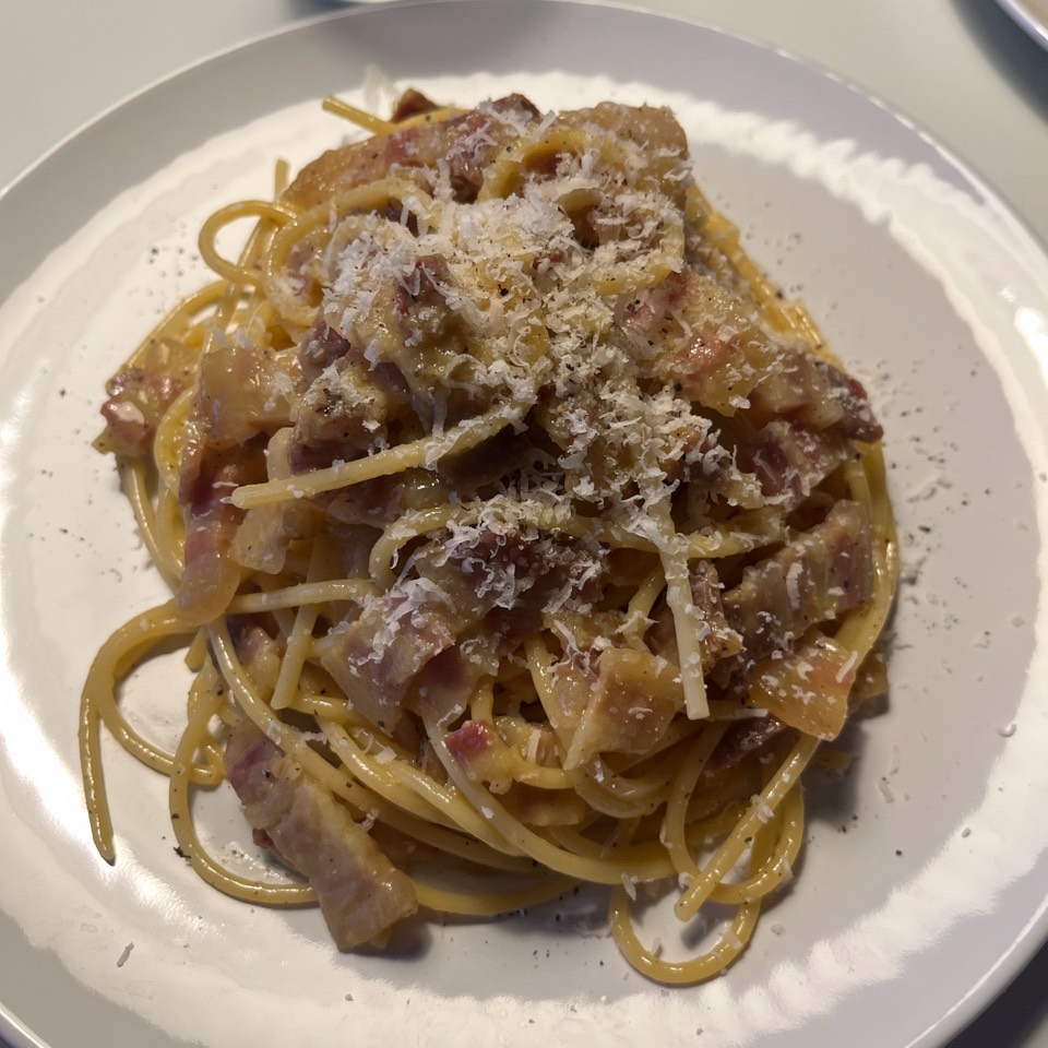 Konjac a la carbonara Konjac a la carbonara