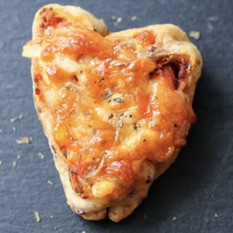 Corazones de pizza