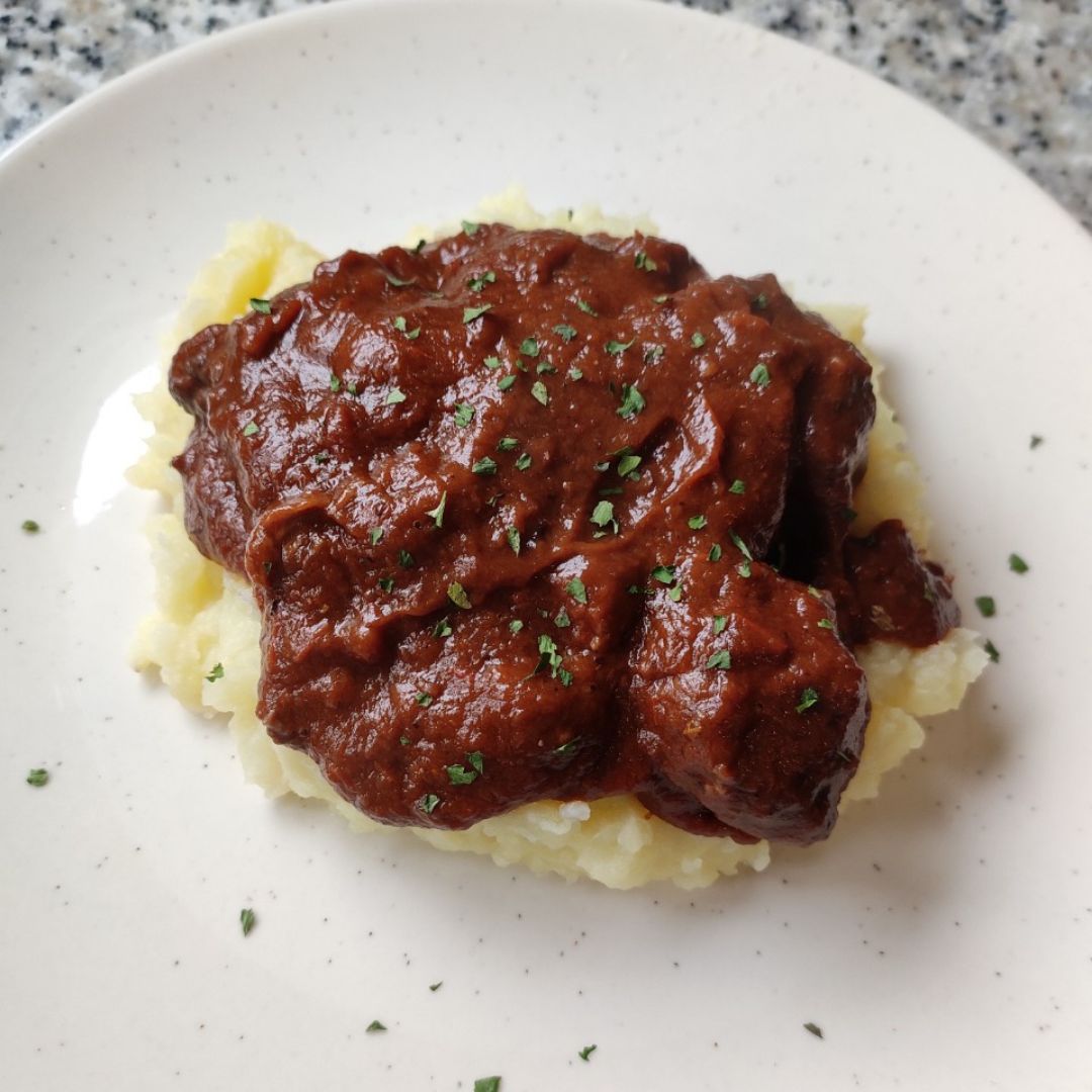 Carrilleras de cerdo con puré de patatas Paso 7 Carrilleras de cerdo con puré de patatas Paso 7