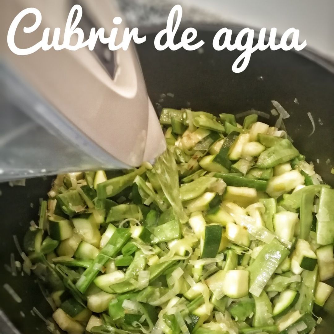Crema de calabacin y judías verdes Paso 3 Crema de calabacin y judías verdes Paso 3
