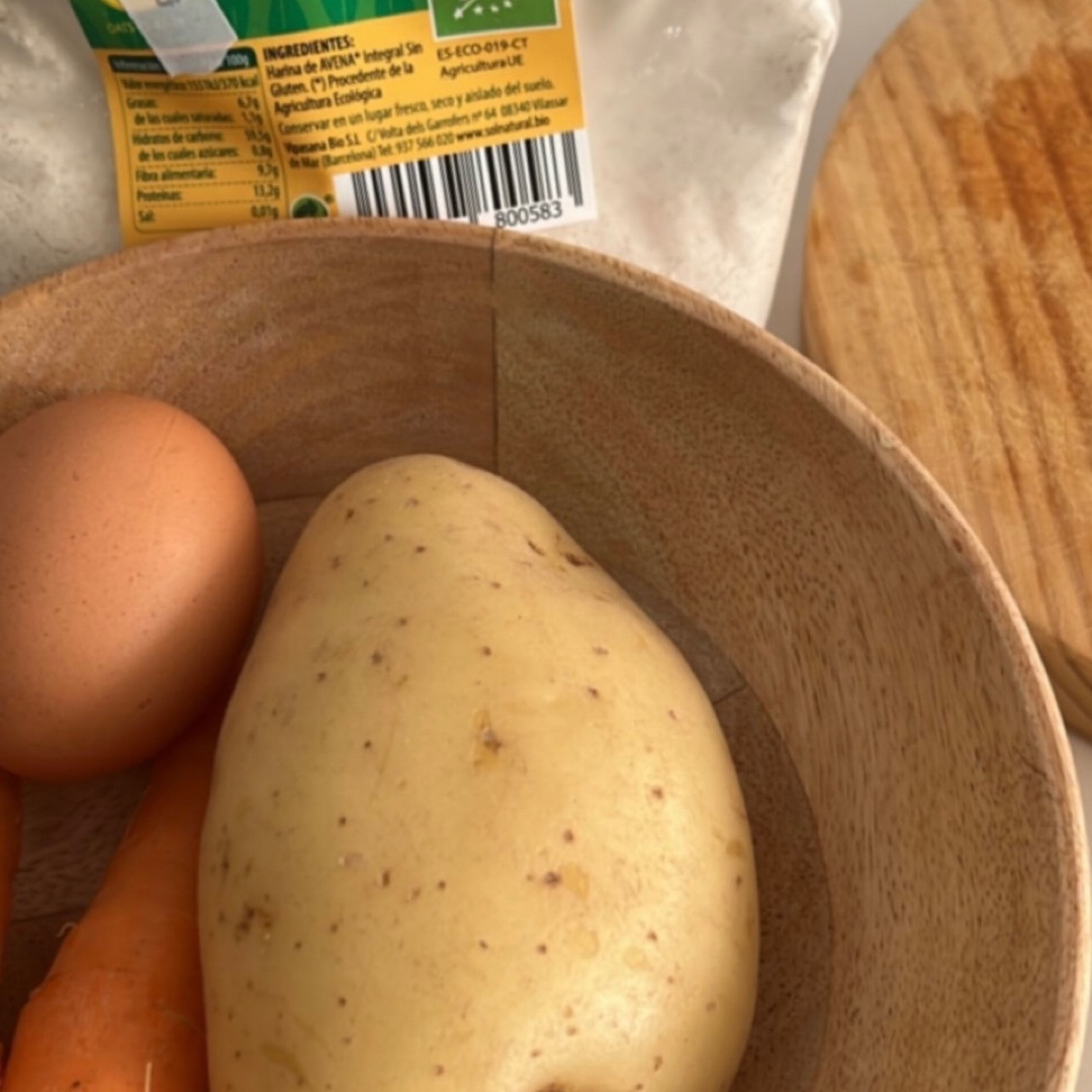 Gnocchis o ñoquis de patata y zanahoria con harina de avena Paso 0