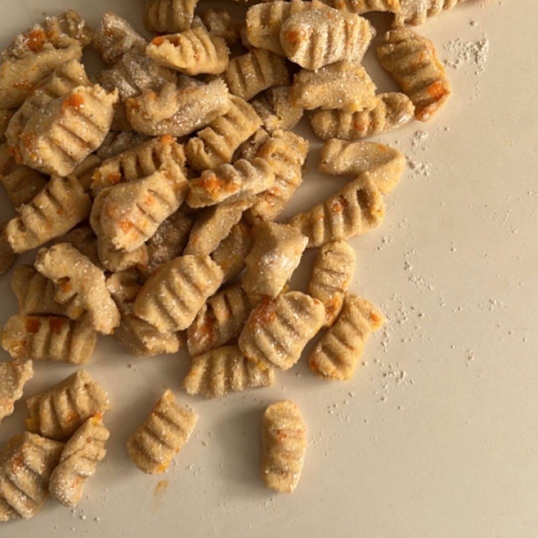 Gnocchis o ñoquis de patata y zanahoria con harina de avena Paso 2