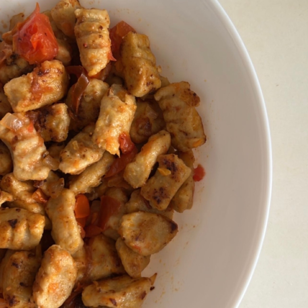 Gnocchis o ñoquis de patata y zanahoria con harina de avena Paso 5