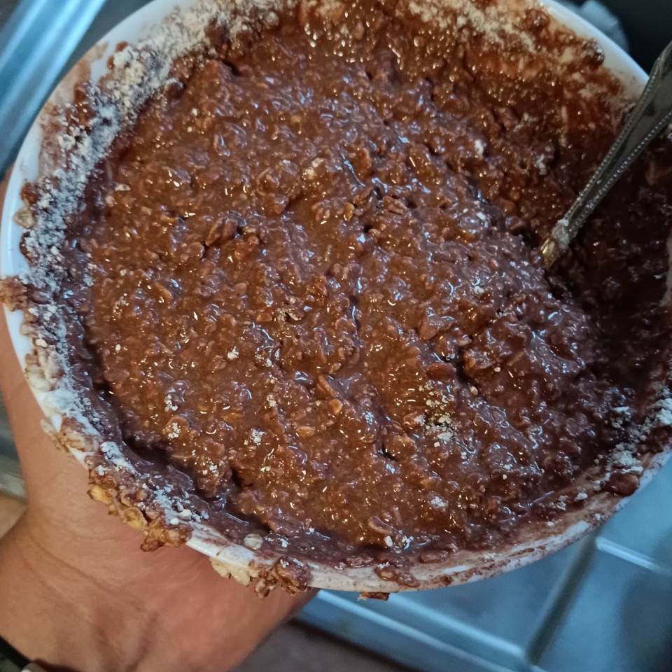 Porridge de avena frio Porridge de avena frio