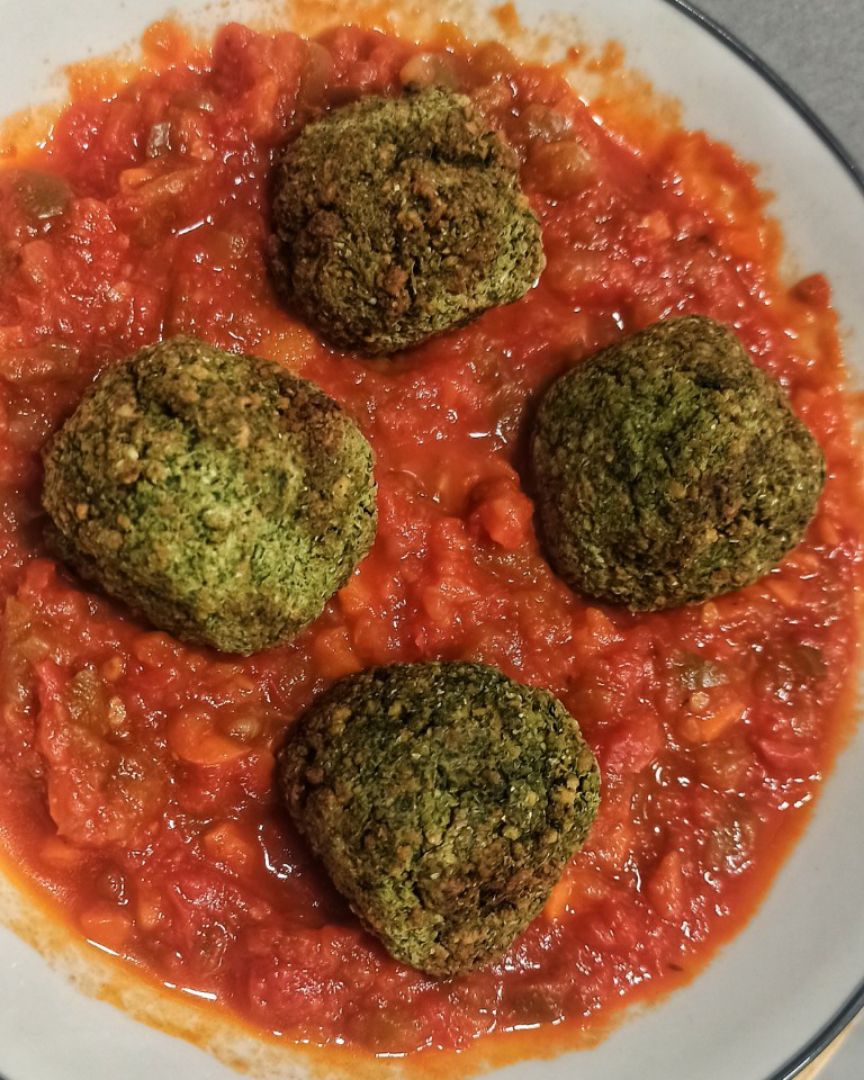 Albóndigas espiproteicas con sanfaina