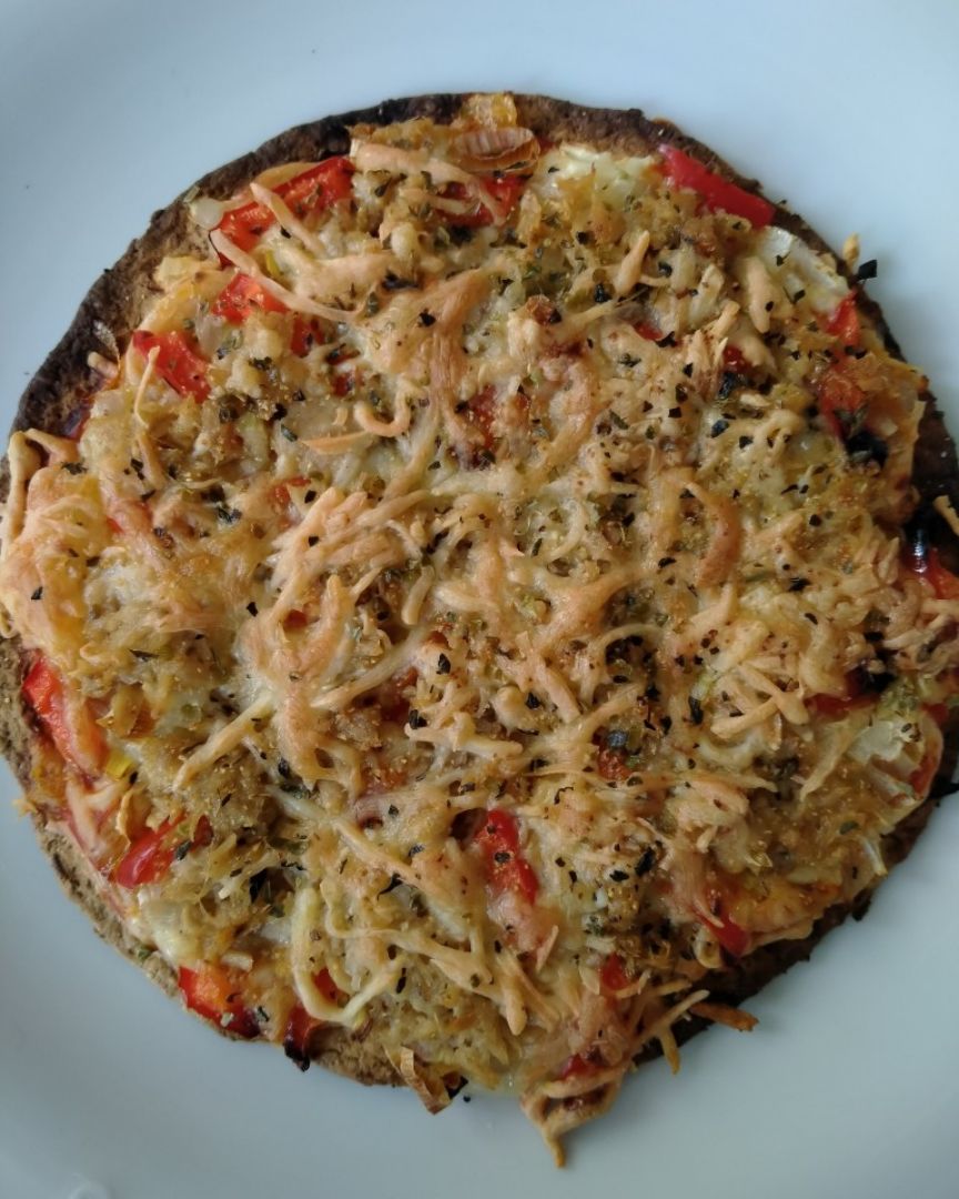 Pizzeta básica de tortilla integral 🍕 Pizzeta básica de tortilla integral 🍕