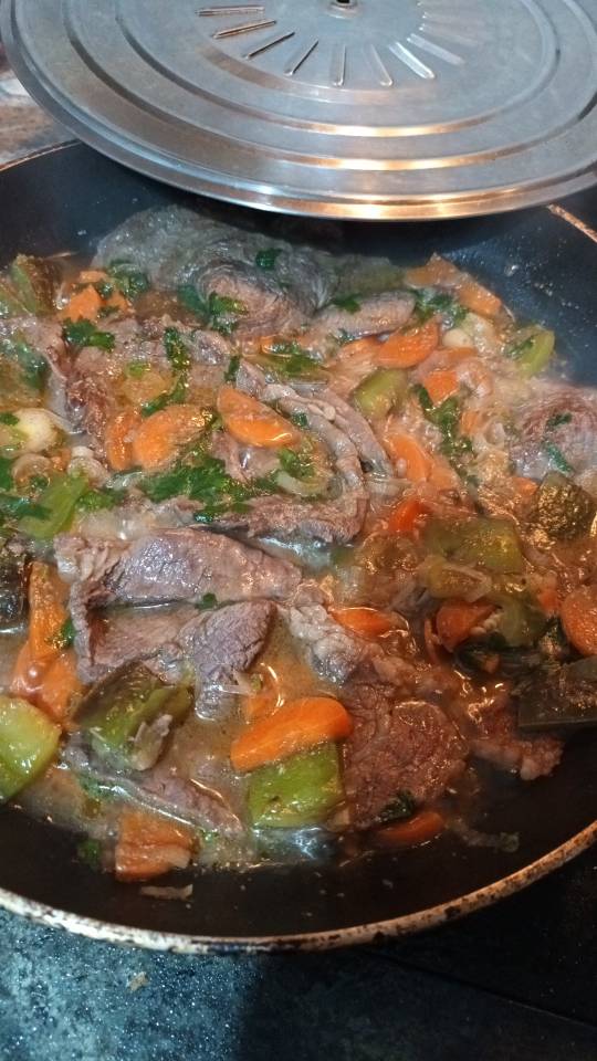 Filete vacuno con verduras Filete vacuno con verduras