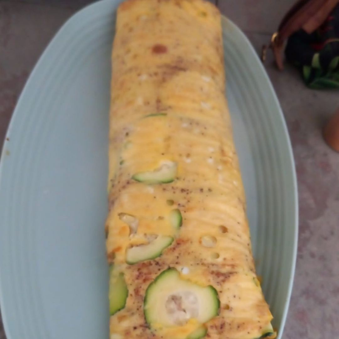 Brazo de calabacin y pollo. Paso 2 Brazo de calabacin y pollo. Paso 2