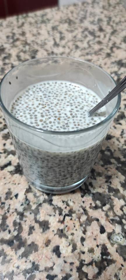 Pudin de bebida de almendras y chía Pudin de bebida de almendras y chía