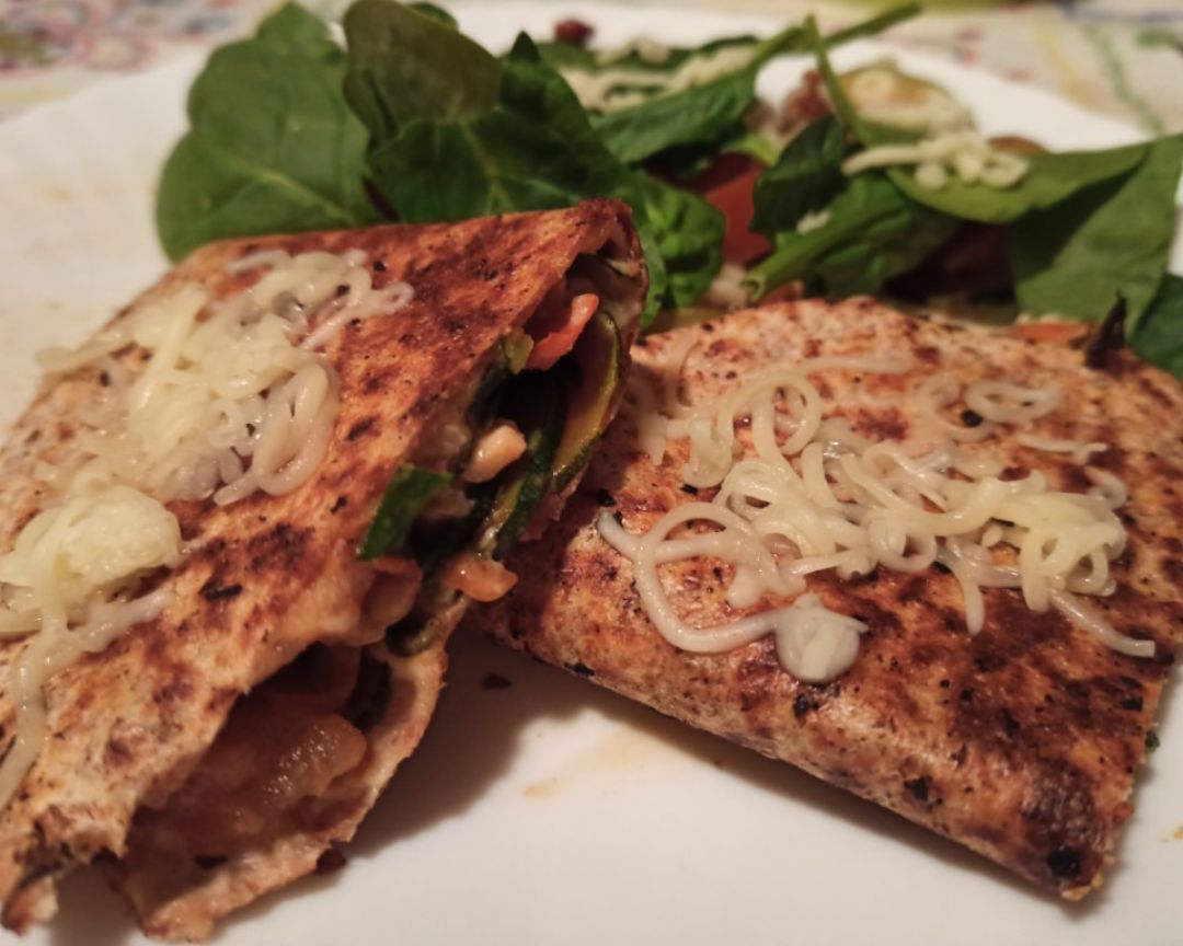 Quesadillas picantes de verduras