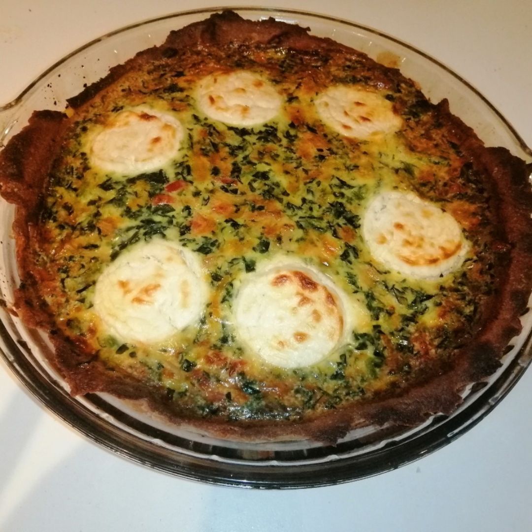 Quiche de espinacas, zanahoria y queso de cabra Quiche de espinacas, zanahoria y queso de cabra