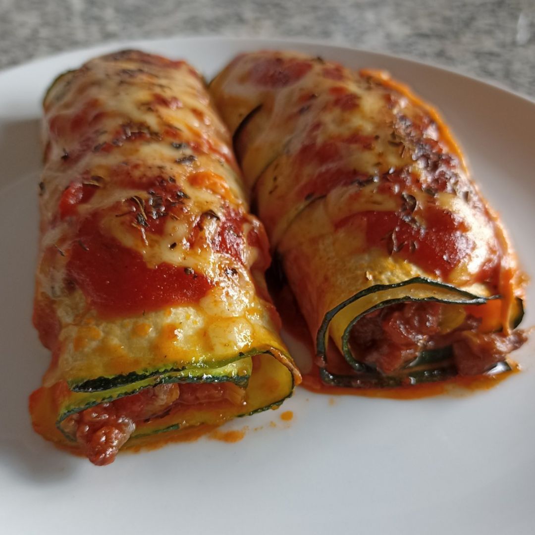 Canelones de calabacin Canelones de calabacin