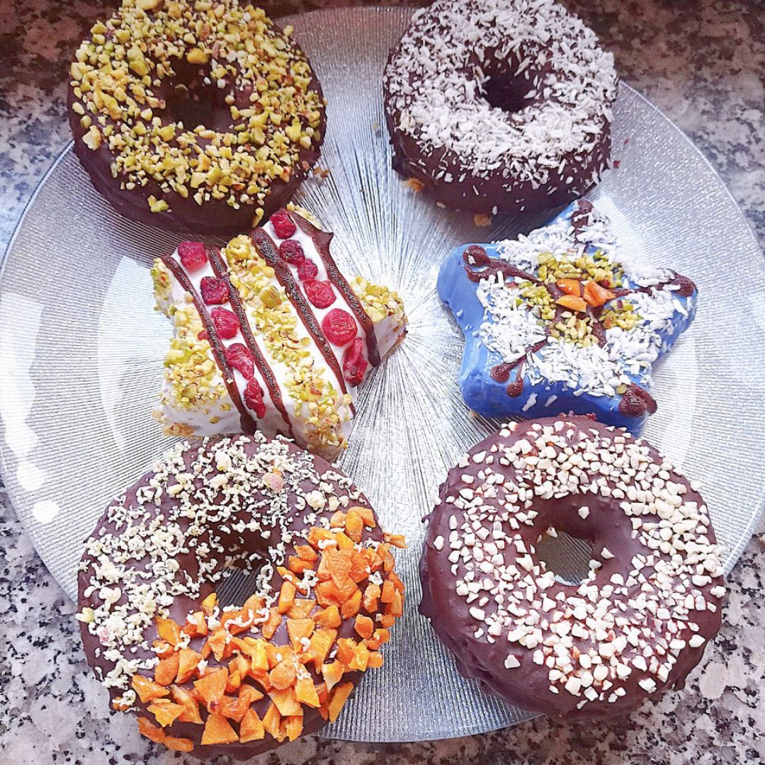 Donuts 🍩 y ⭐ de nectarina 🍑 y coco 🥥 Donuts 🍩 y ⭐ de nectarina 🍑 y coco 🥥