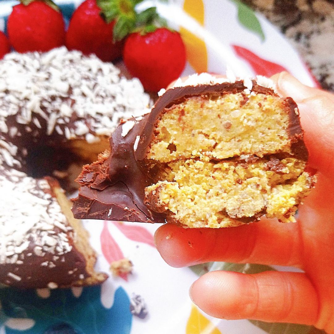 Donuts 🍩 y ⭐ de nectarina 🍑 y coco 🥥 Paso 1 Donuts 🍩 y ⭐ de nectarina 🍑 y coco 🥥 Paso 1