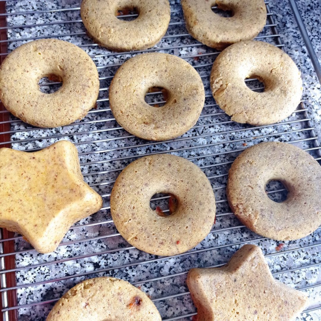 Donuts 🍩 y ⭐ de nectarina 🍑 y coco 🥥 Paso 8 Donuts 🍩 y ⭐ de nectarina 🍑 y coco 🥥 Paso 8