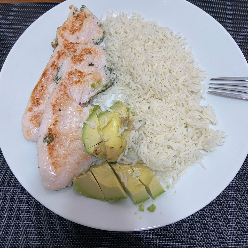 Arroz basmati con pavo a la plancha Arroz basmati con pavo a la plancha