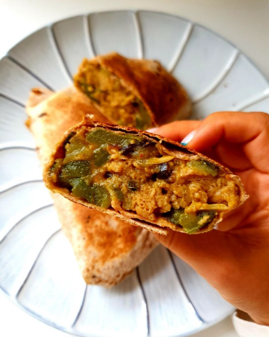 Burritos con carne vegana 🌱🌯 Burritos con carne vegana 🌱🌯