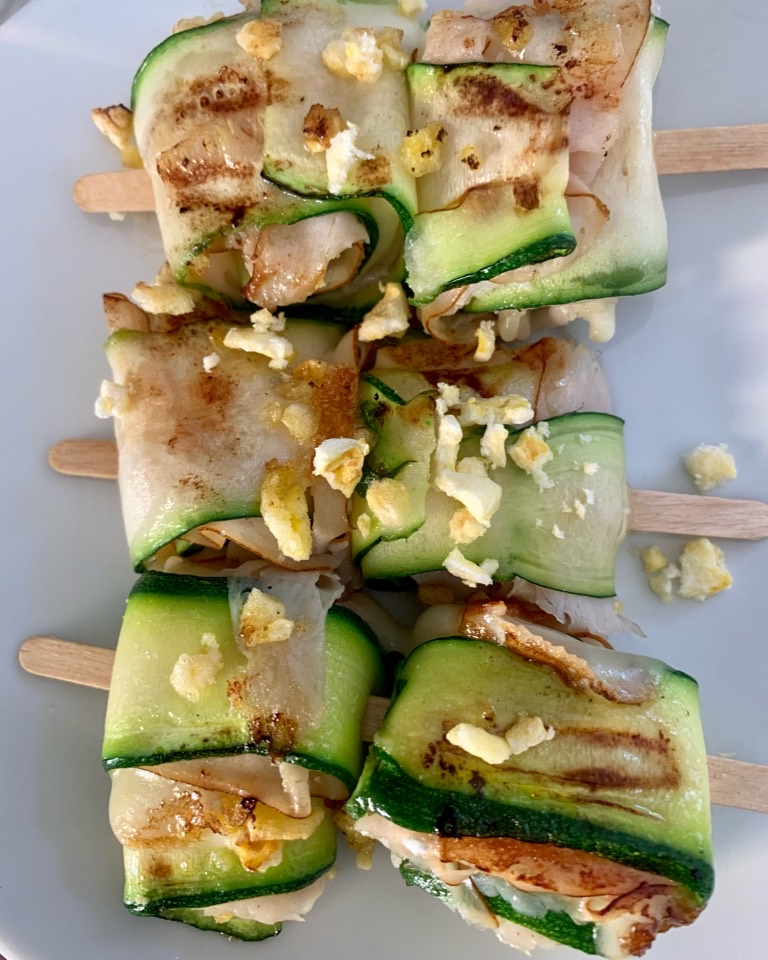 Pinchitos 🔝de calabacín 🥒🧀🥓