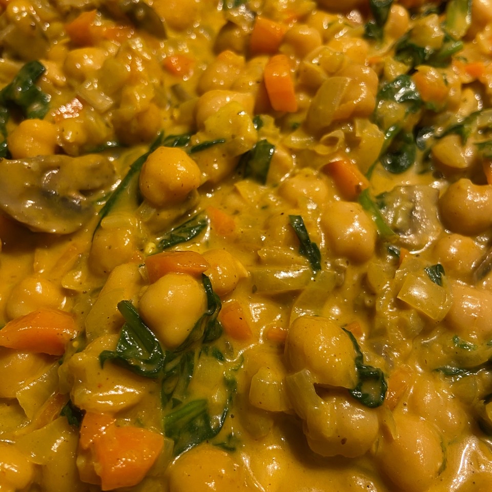 Curry de garbanzos 