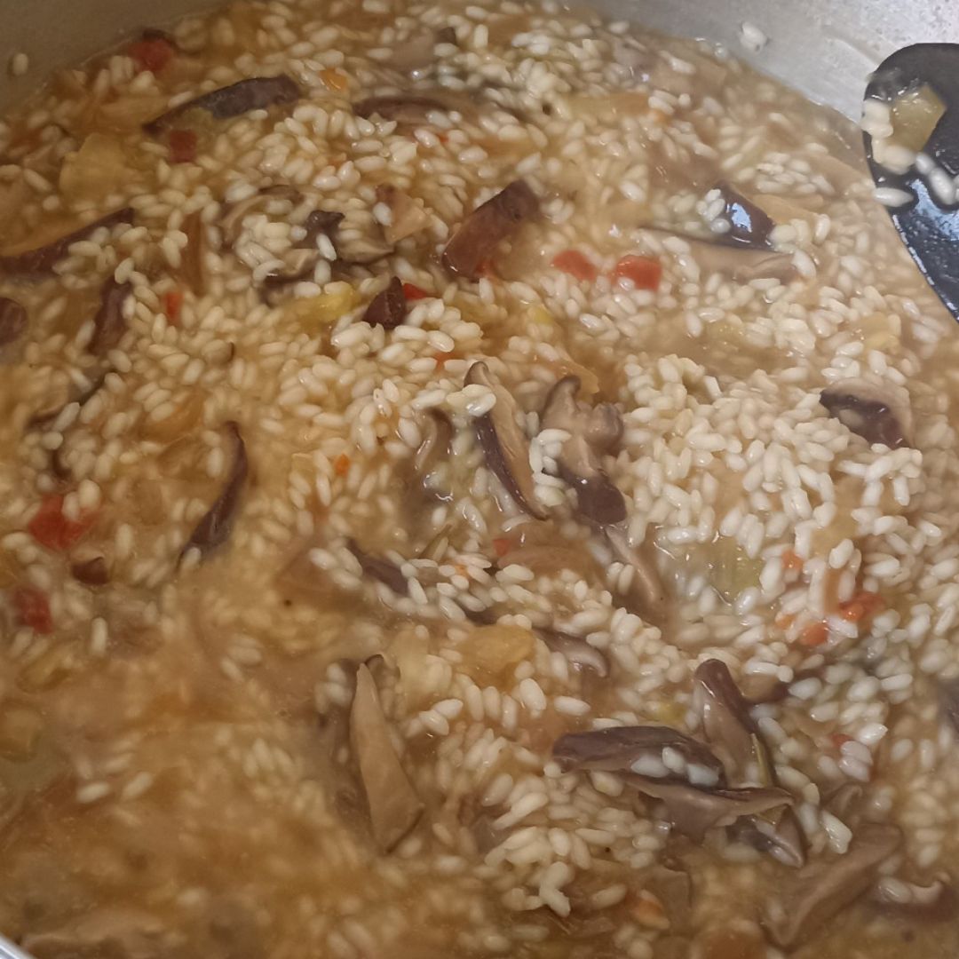 Risotto de remolacha y setasStep 0