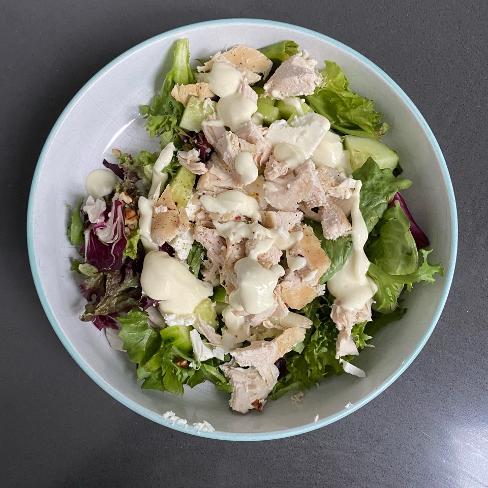 Ensalada pollo con salsa mostaza Ensalada pollo con salsa mostaza