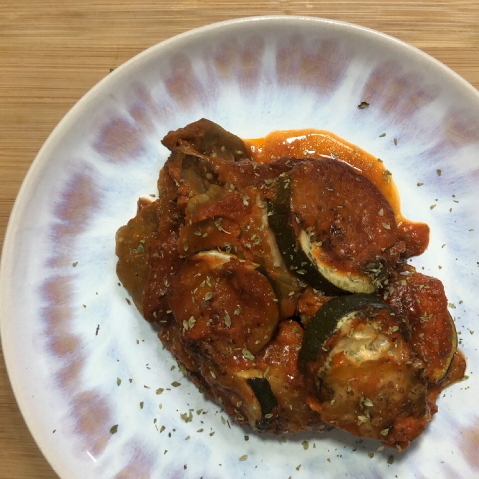 Verduras a mi parmesana Verduras a mi parmesana