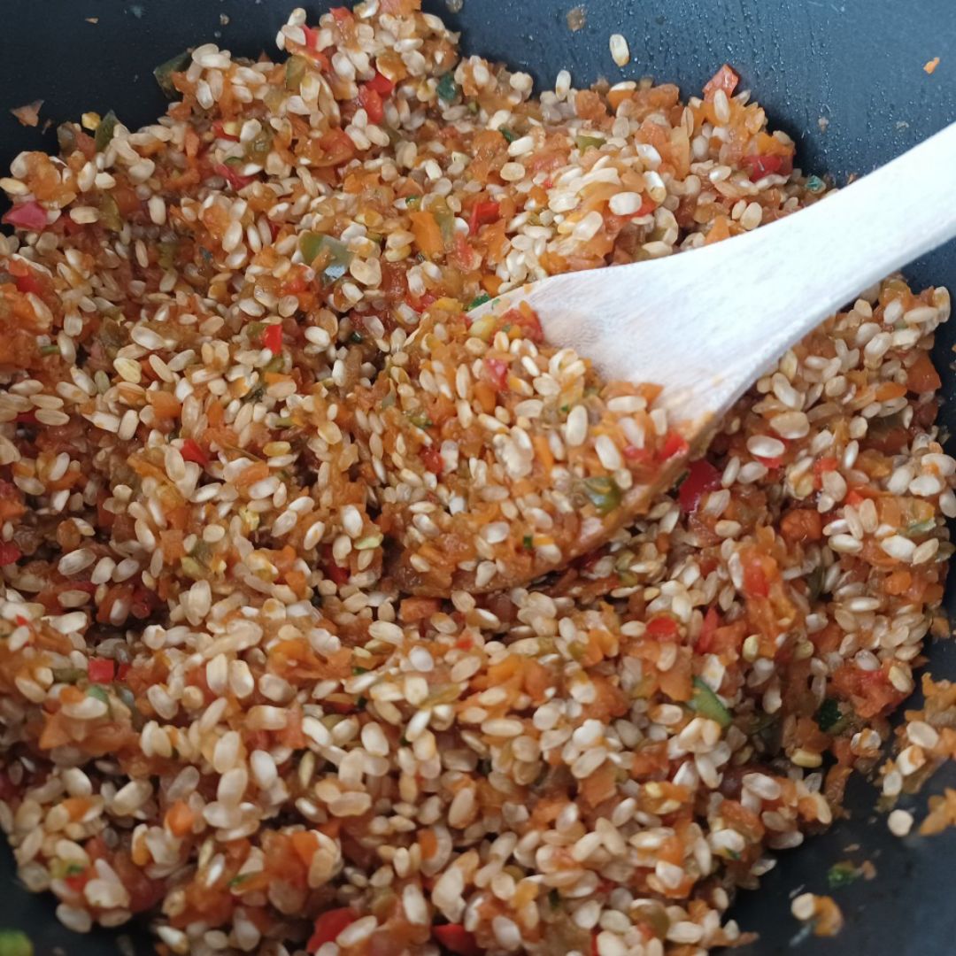 Arroz integral con verduras y salsa de soja Paso 3