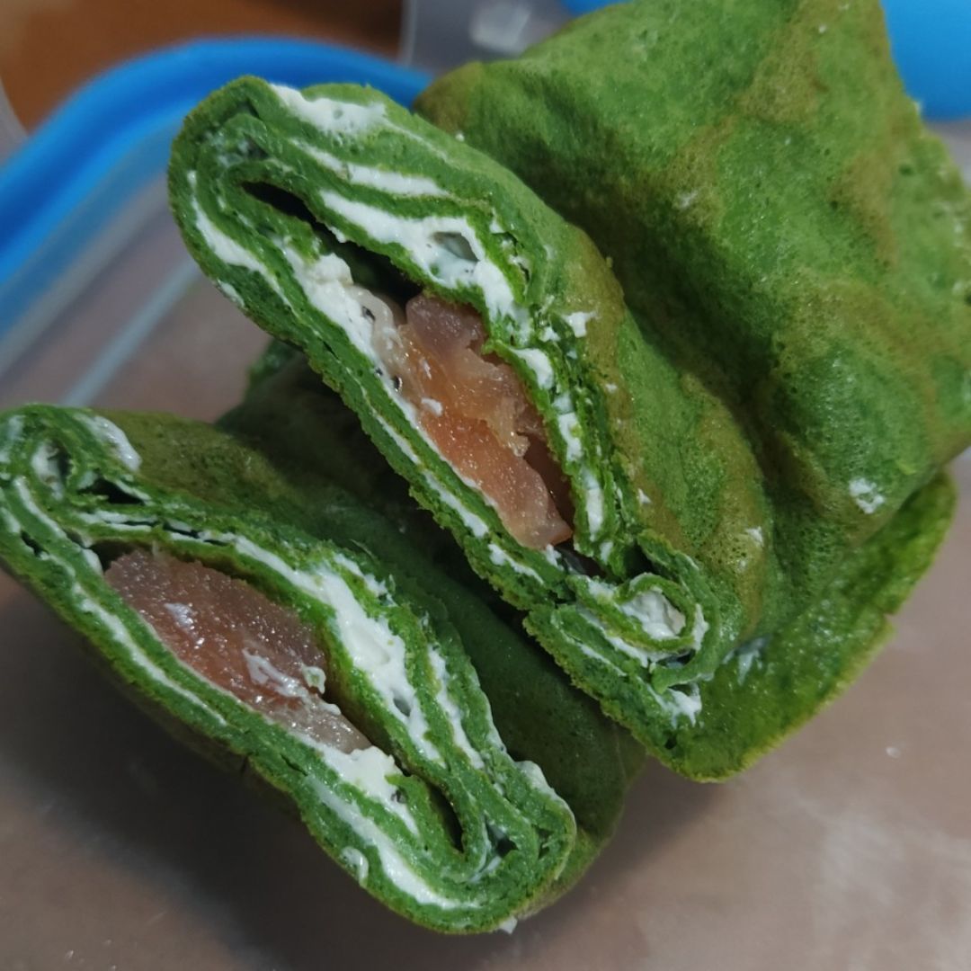 Tortita de Espinacas y salmon