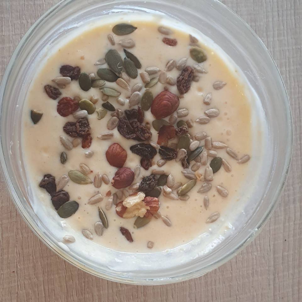 Smoothie proteico de melocotón Smoothie proteico de melocotón