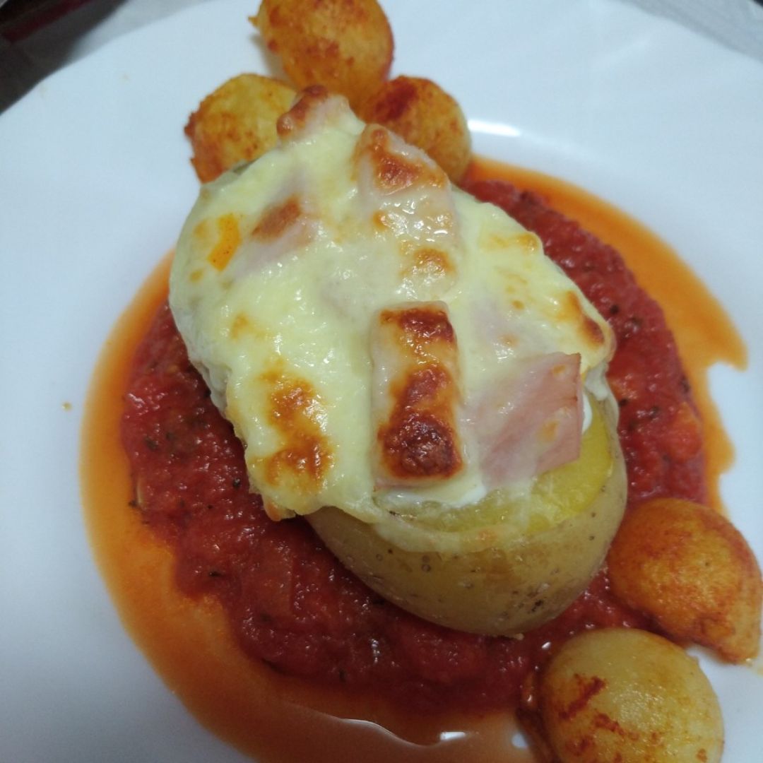Patatas rellenas de huevo, pavo y queso Paso 6 Patatas rellenas de huevo, pavo y queso Paso 6