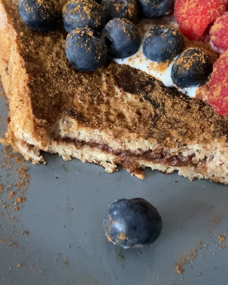 tostadas francesas rellenas de crema de cacao Paso 3