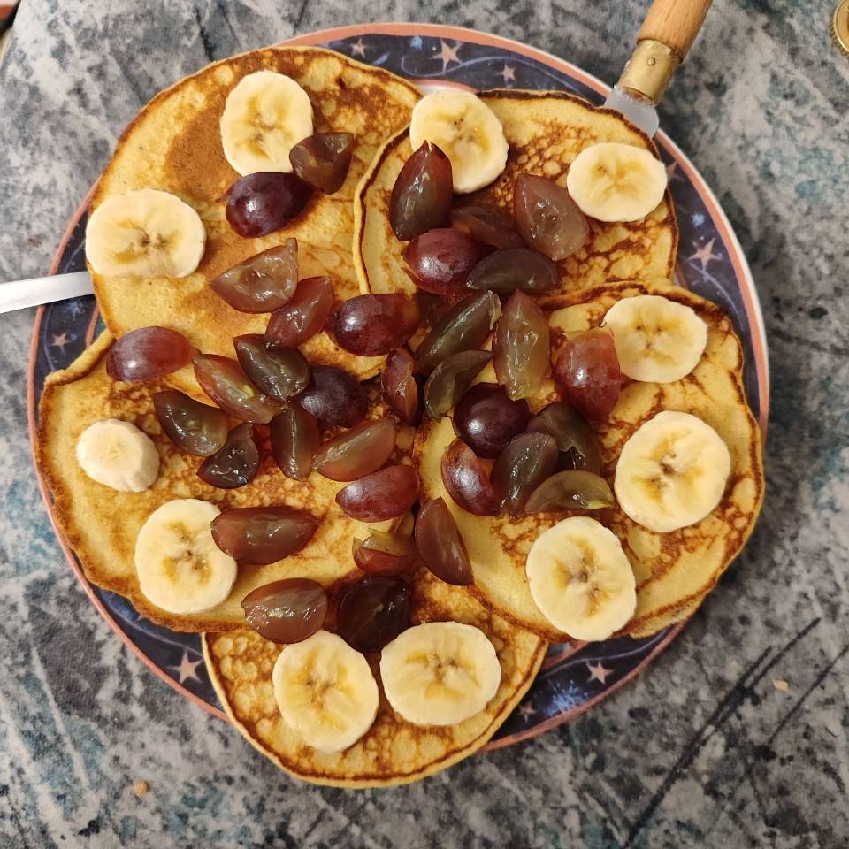 Tortitas de avena y plátano con 4 ingredientes Tortitas de avena y plátano con 4 ingredientes
