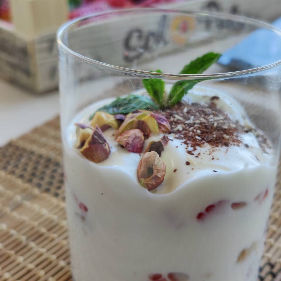 Yogur griego con frutas 