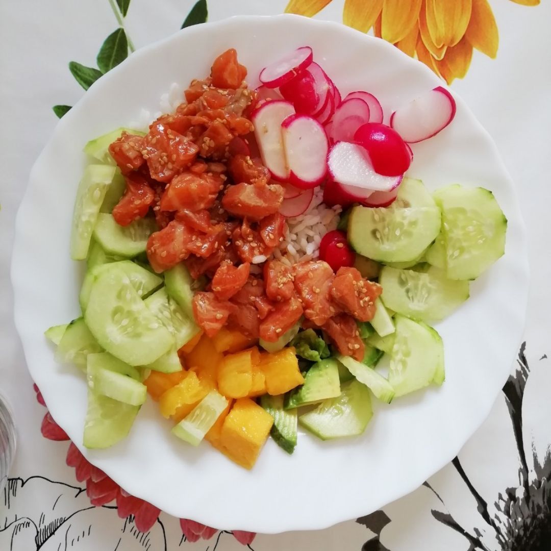 Poke bowl de salmón 