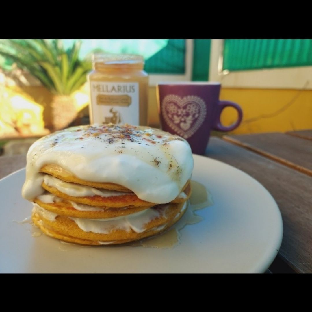 🥞PANCAKES DE CALABAZA Y AVENA🥞 🥞PANCAKES DE CALABAZA Y AVENA🥞