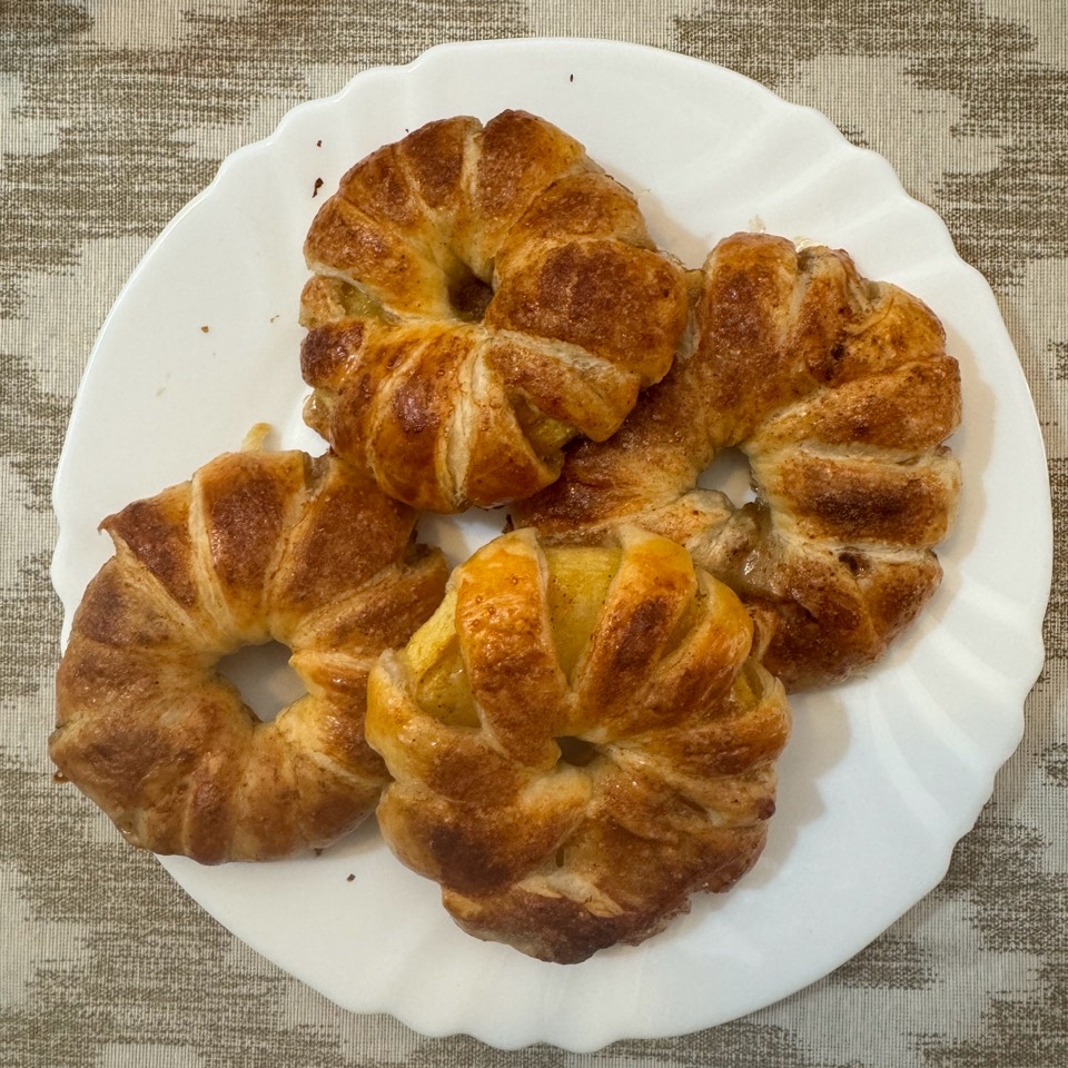 Aros de manzana y hojaldre Aros de manzana y hojaldre