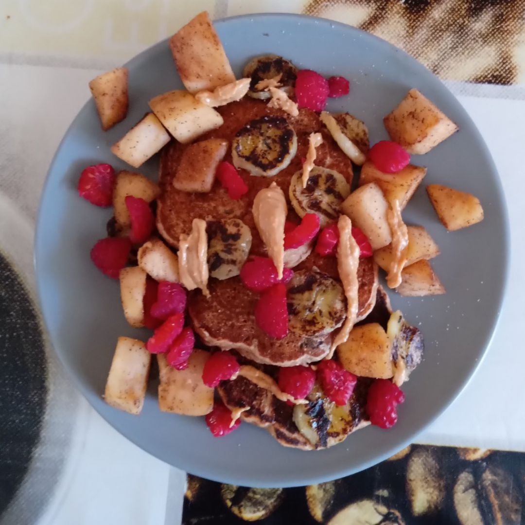Tortitas veganas con arándanos Tortitas veganas con arándanos