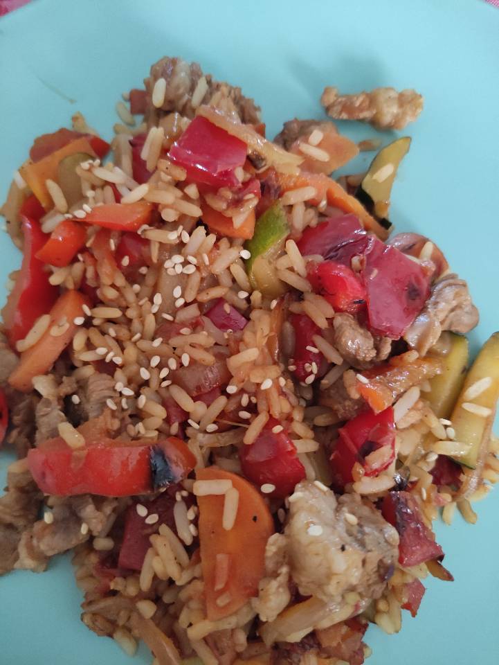 Wok con ternera Wok con ternera