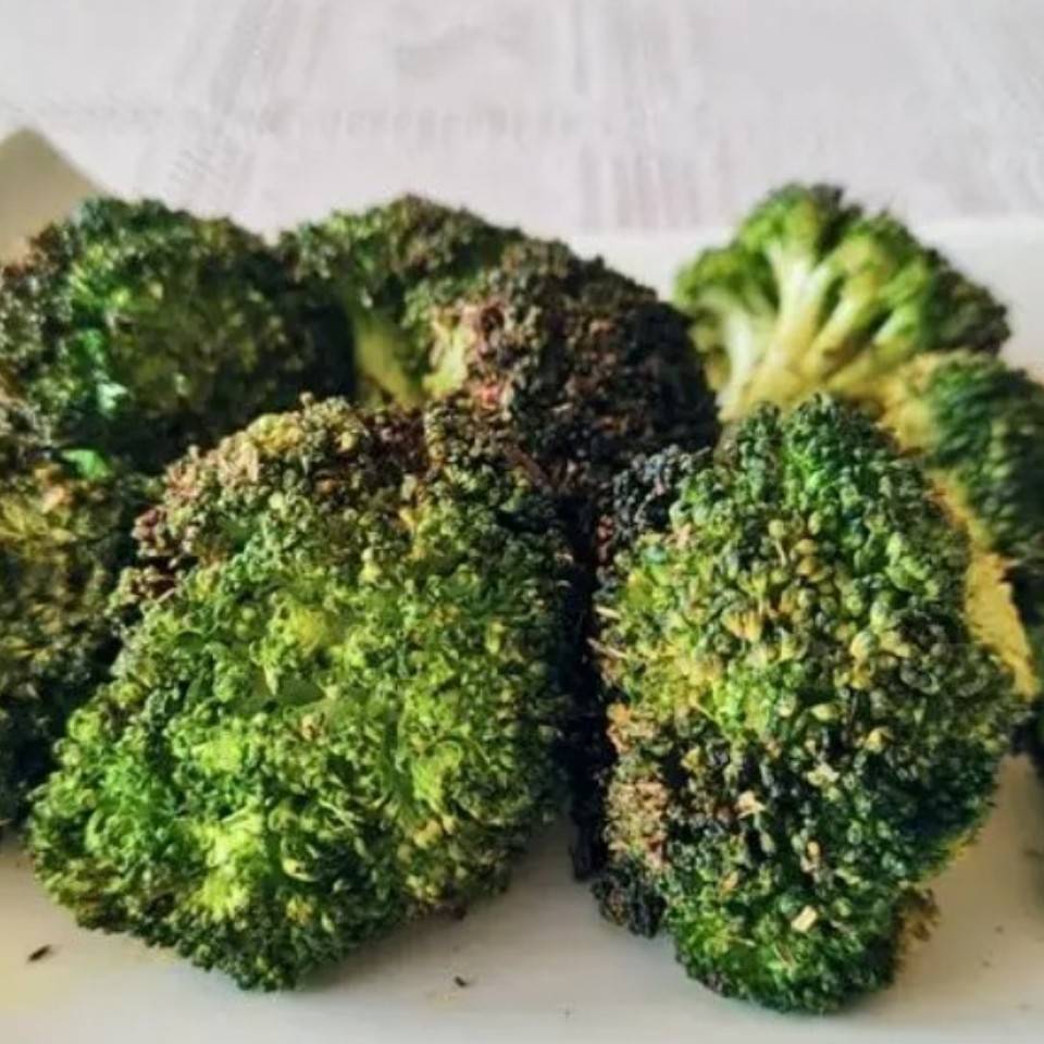 Brócoli especiado en Air fryer/horno y bocados vegetales