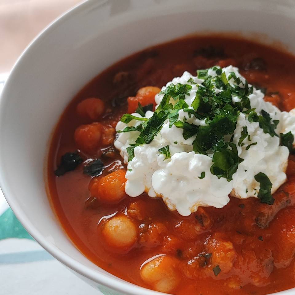 Garbanzos con salsa de verduras