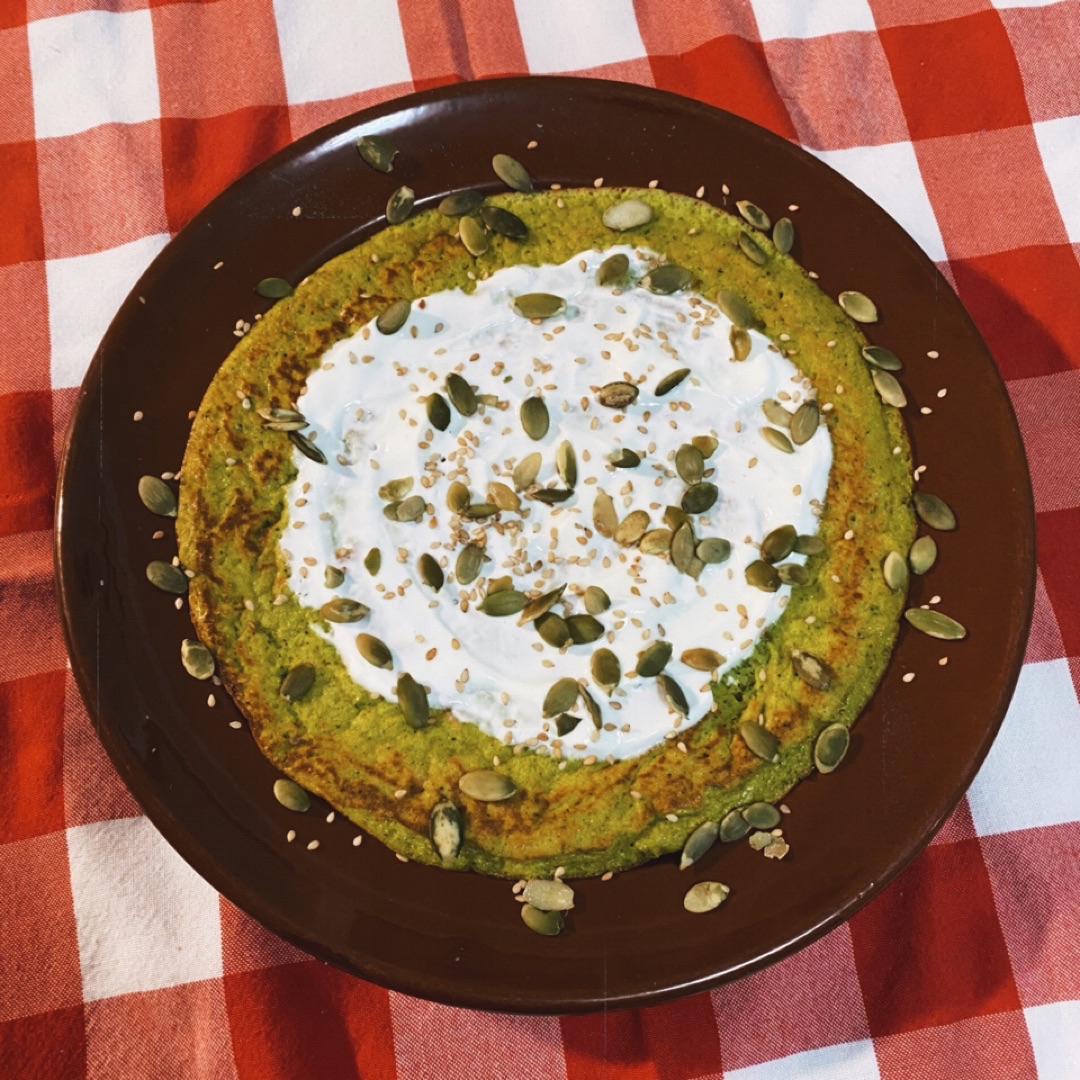 Tortita de calabacín y garbanzos