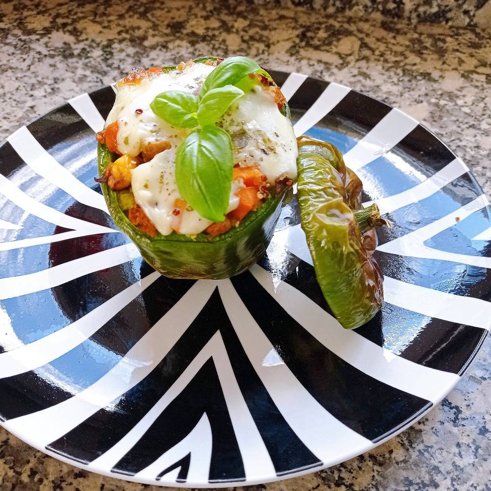 Pimientos 🫑 de colores ❤️💛💚 rellenos  en Airfryer 