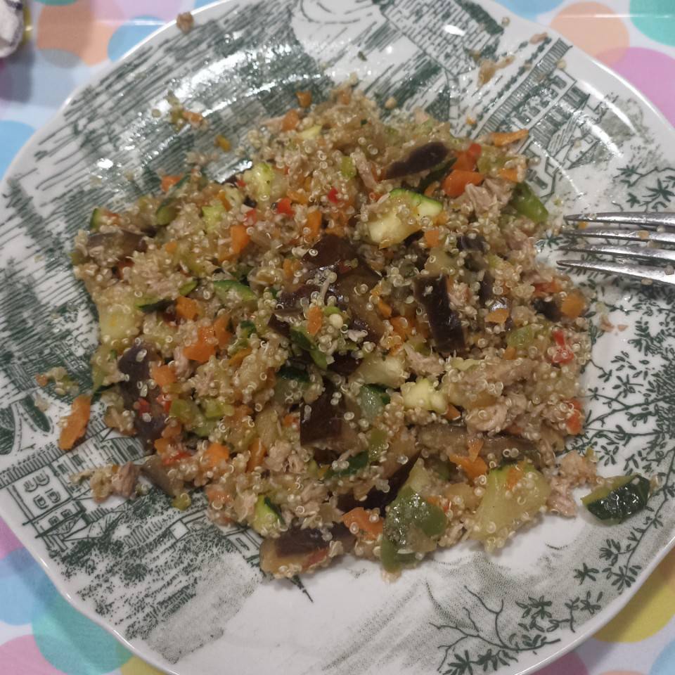 Quinoa con verduras al vapor "Thermomix" Quinoa con verduras al vapor "Thermomix"