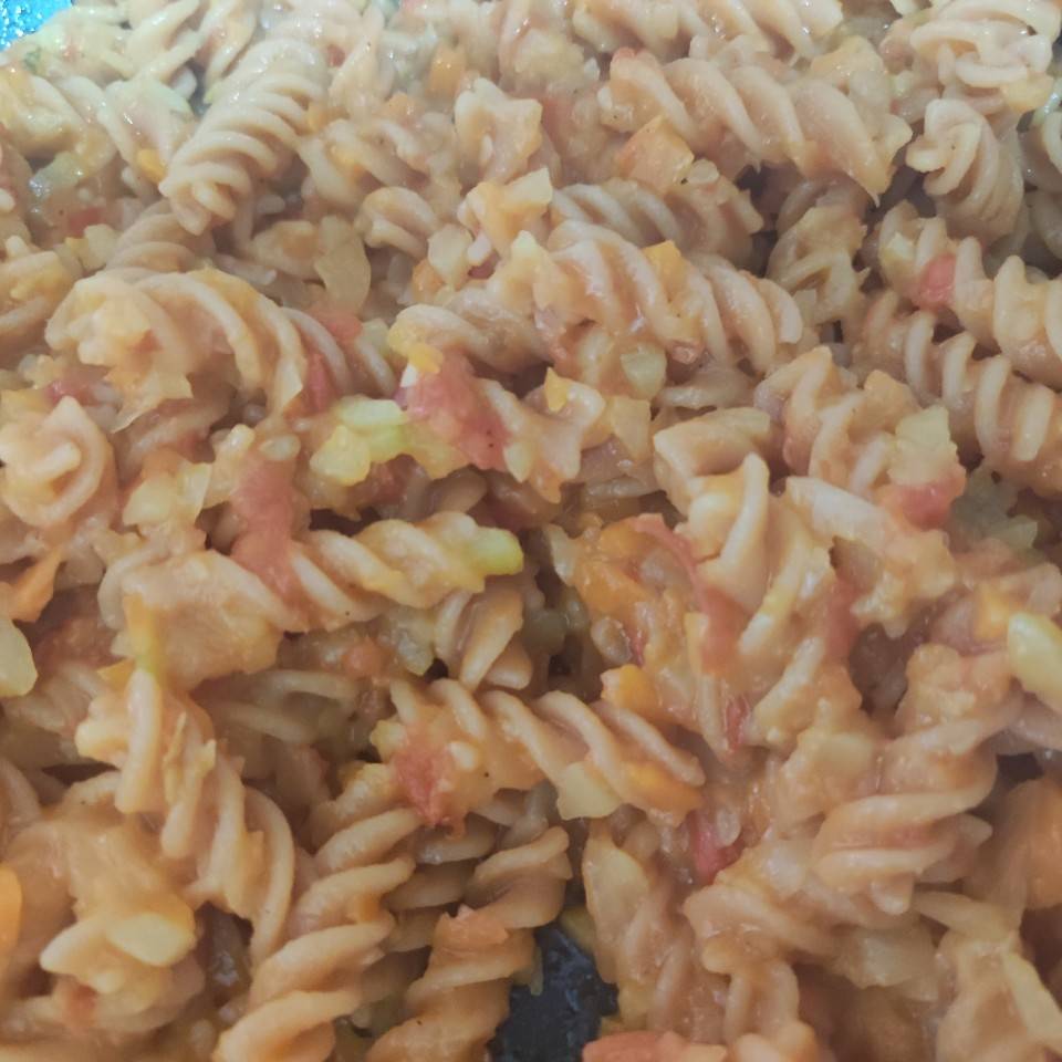 Macarrones lentejas con verduritas Macarrones lentejas con verduritas