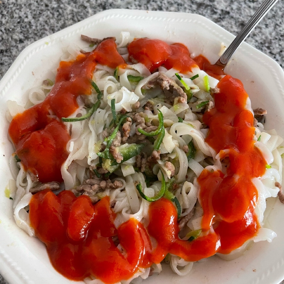 NOODLES DE ARROZ Y CALABACIN