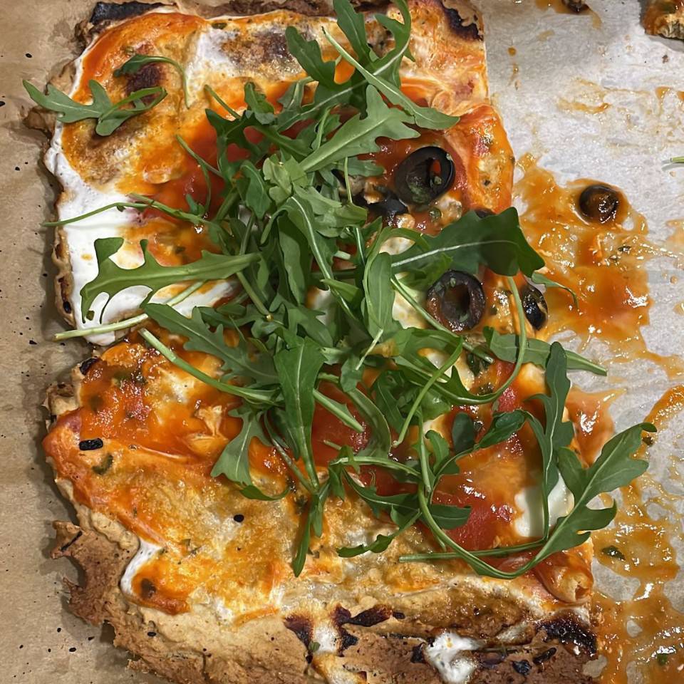 Pizza de base de bonito