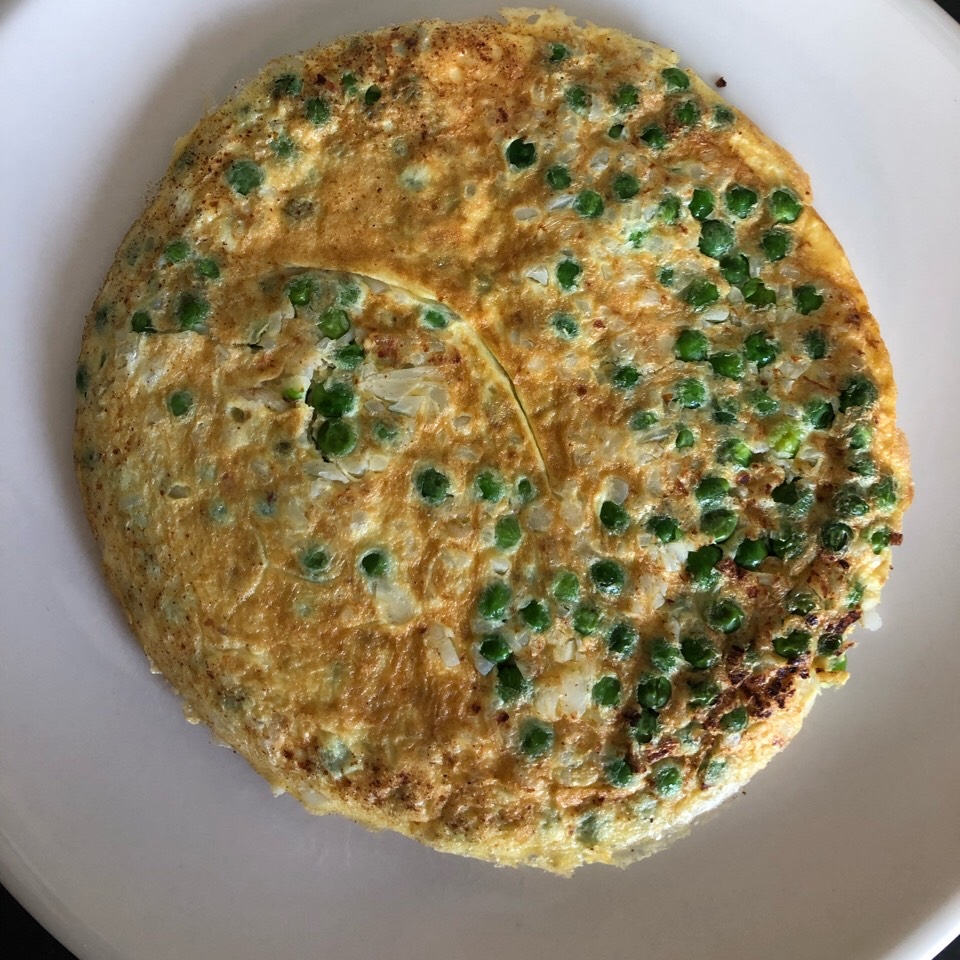 Tortilla de guisantes y coliflor Tortilla de guisantes y coliflor