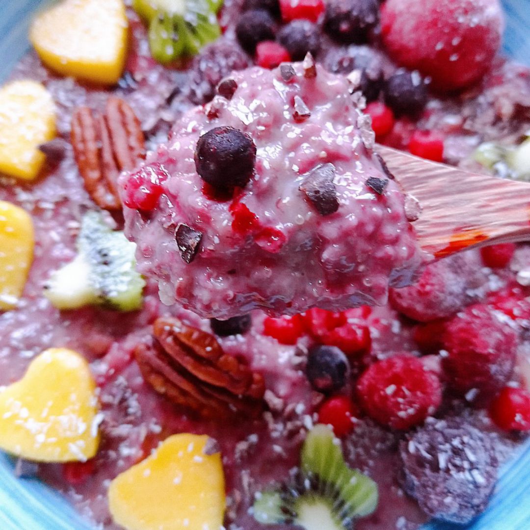 Porridge de frutos rojos 🫐🍓 y manzana 🍏 Paso 2