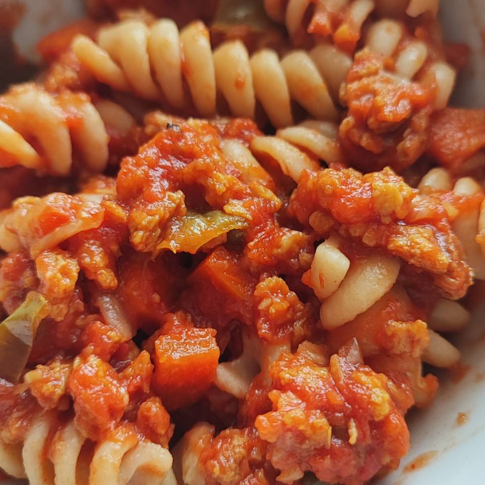 'Picadillo' de soja texturizada con pasta integral 'Picadillo' de soja texturizada con pasta integral