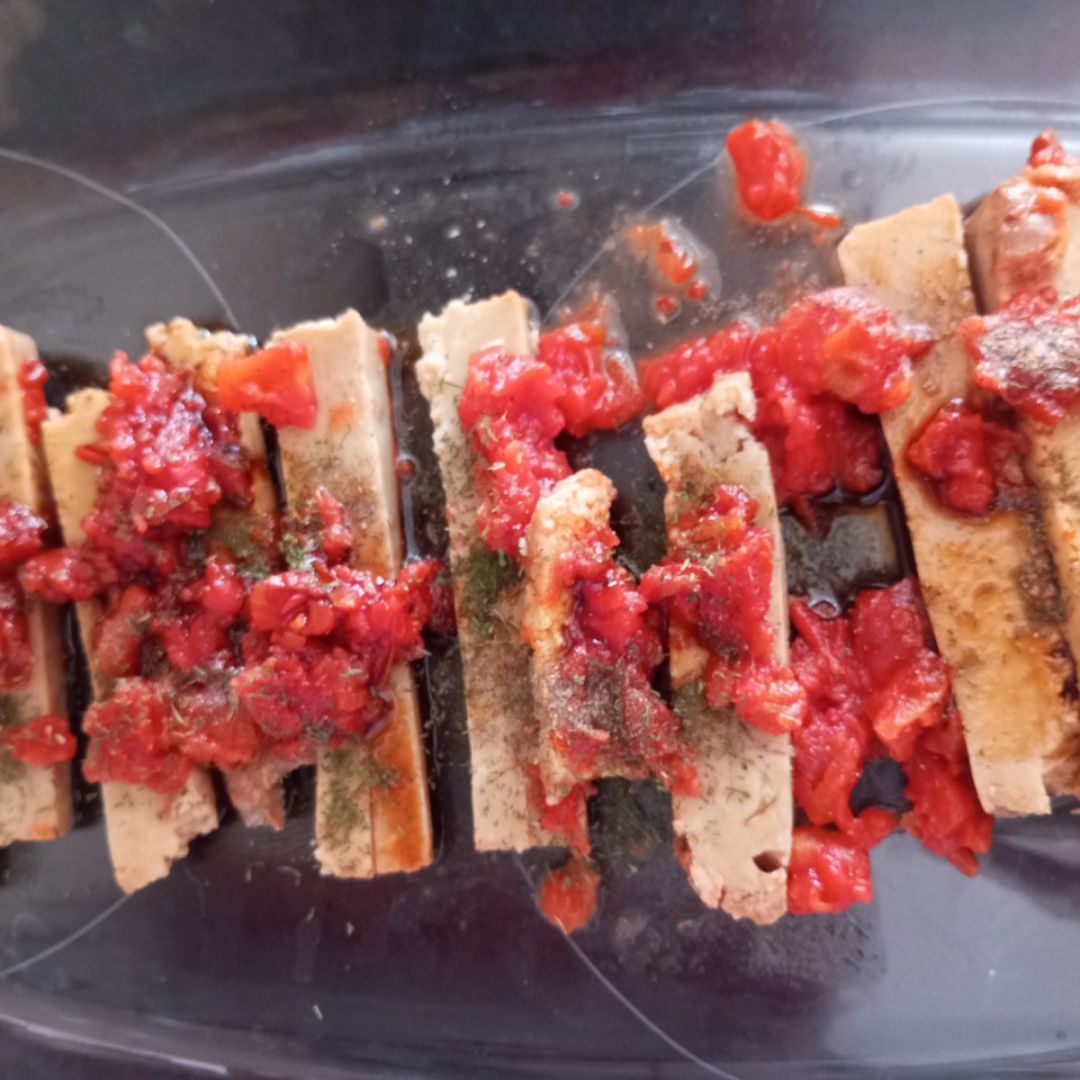 Seitán al horno con cuscús y verduras Paso 3 Seitán al horno con cuscús y verduras Paso 3